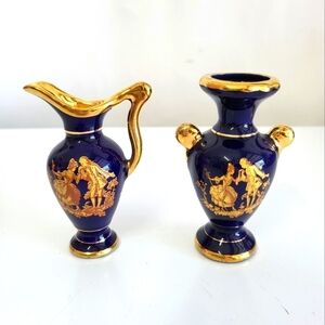 Limoge Miniature Pitcher and Vase